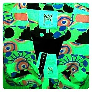 Milly multi color womens blazer